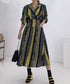 Vintage Stripe Pattern Dress